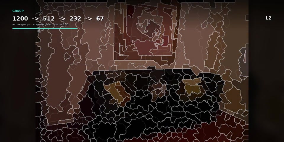 SHED transforms an RGB image through a learned segment hierarchy into a depth prediction